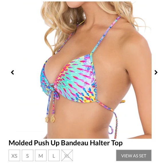 Bajo un Mismo Sol Luli Fama molded push-up halter top - Picture 2 of 4